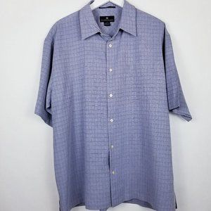 Toscano 100% Silk Casual Button Down Shirt - XL
